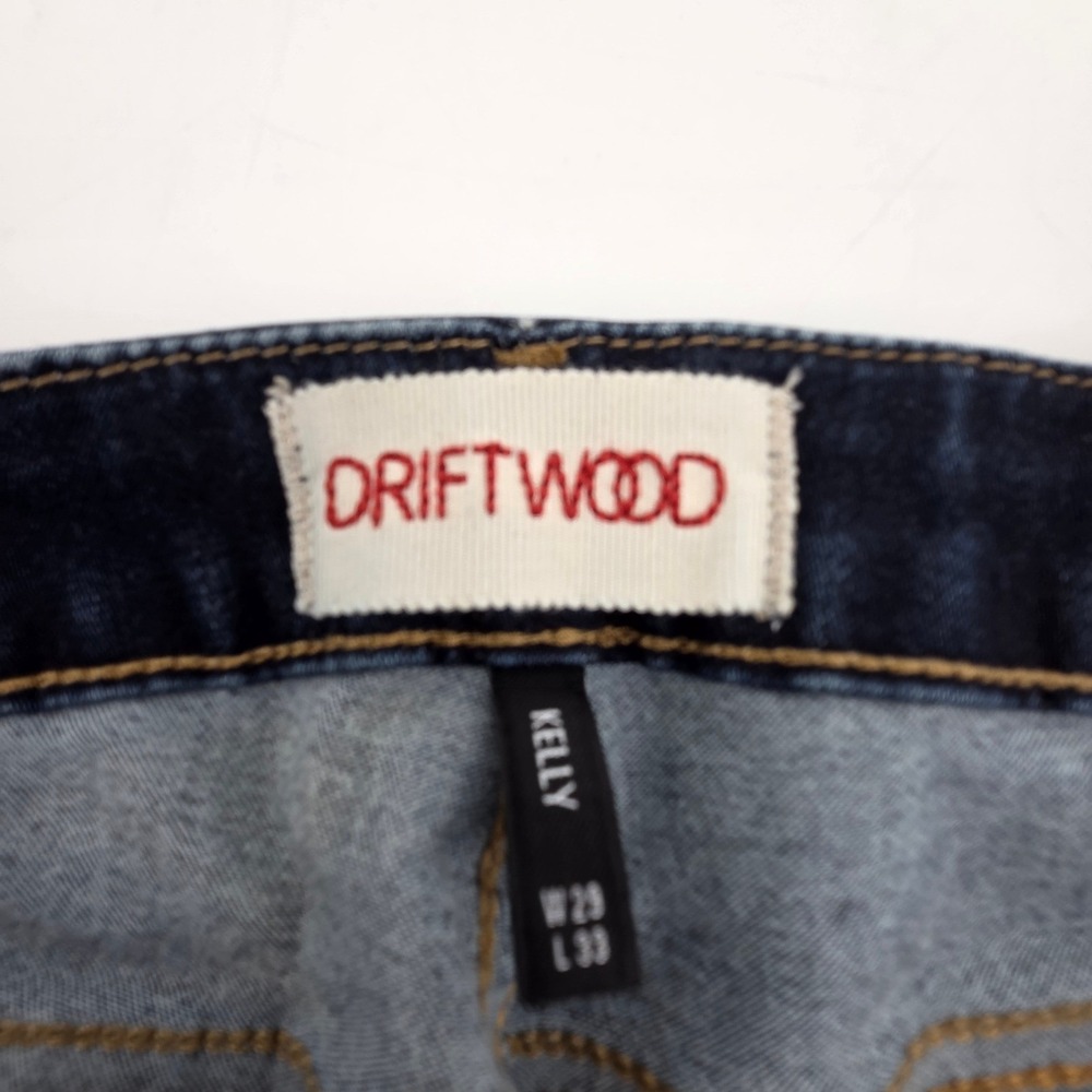 Driftwood Kelly Jazzy Daisy Embroidered Floral Boho Bootcut Dark Wash Jean 29x33 - Picture 2 of 14